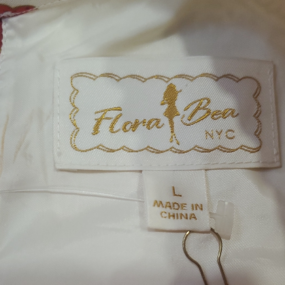 Flora Bea Oriental Sleeveless Crop Tank Top with Boxy Style Sz L - Picture 11 of 16
